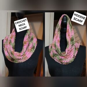 Women's Crochet Neck Scarf or Hoodie Scarf